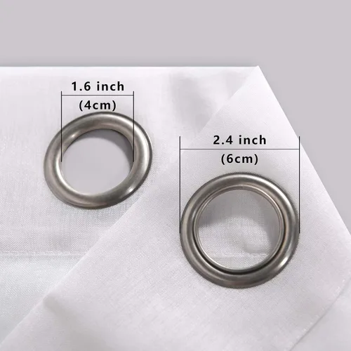 Vista 8 de KOUFALL - Cortinas negras de 63 pulgadas de largo para dormitorio, juego de 2 paneles con ojales, cortinas semitransparentes de imitación de lino