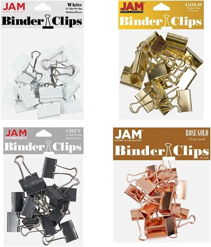 Vista 54 de Broches aprietapapeles JAM Paper®, Blanco