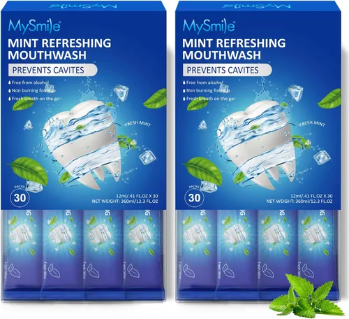 Vista 14 de MySmile - Enjuague bucal para dientes sensibles, lavado bucal nano hidroxiapatita, tamaño de viaje, sin flúor ni alcohol, remineralizante para mayor