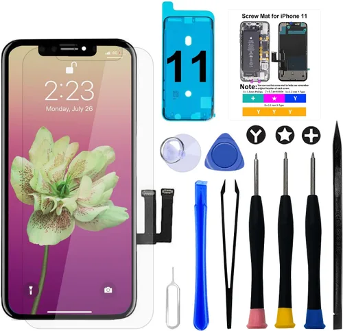 Vista 17 de Brinonac para iPhone 6s Reemplazo de pantalla negra, pantalla táctil LCD digitalizador montaje completo con herramientas de reparación completas