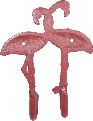 Vista 5 de Ebros Gift Paquete de 2 figuras decorativas de pájaros flamencos rosados del paraíso tropical, 2 clavijas, gancho de doble pared, decoración