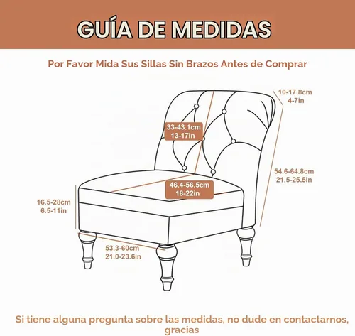 Vista 4 de Funda para Silla Sin Brazos Eco-Ancheng Desmontable Fundas para Sillas Decorativas Sin Brazos Lavables Funda para Silla Deslizante Sin Brazos Funda