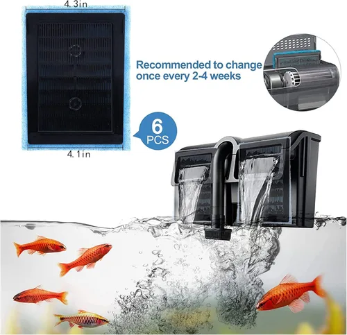 Vista 8 de MEWTOGO 6 cartuchos de repuesto para filtros de acuario compatibles con Aqua-Tech EZ-Change #2, filtros de tanque de peces para 10-20 filtros