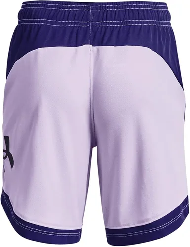 Vista 2 de Under Armour Baseline - Pantalones cortos de baloncesto para niñas de 6 pulgadas