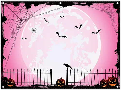 Vista 13 de Fondo de fotos de Halloween naranja de 7 x 5 pies para fiestas, parche grande de calabaza, luna, fotografía, fondo, bruja para niños, decoración