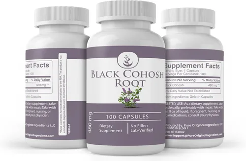 Vista 4 de INGREDIENTES ORIGINALES PUROS, Cohosh Negro, 100 Cápsulas
