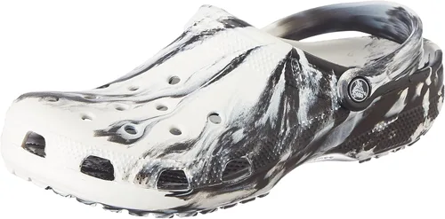 Vista 110 de Zuecos Crocs clásicos con diseño de teñido anudado marmoleado para mujer