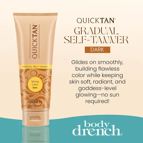 Vista 3 de Body Drench Quick Tan Loción de bronceado gradual, 8 onzas, Oscuro
