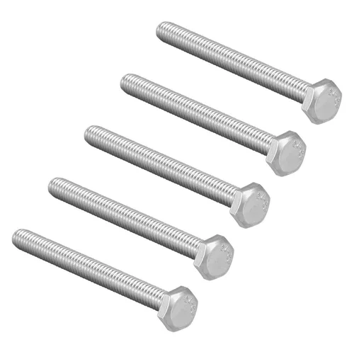Vista 21 de 10 tornillos hexagonales M6 M6-0.039 x 1.575 in UNC Tornillos de cabeza hexagonal A2-70 (304) de acero inoxidable totalmente roscados, totalmente