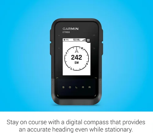Vista 6 de Garmin eTrex® Solar, navegador de mano GPS, duración ilimitada de la batería, resistente al agua
