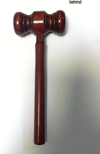 Vista 7 de Aliotech Accesorio de disfraz de martillo de madera para sala de tribunales, accesorios de disfraz de justicia, accesorios para venta de subastas
