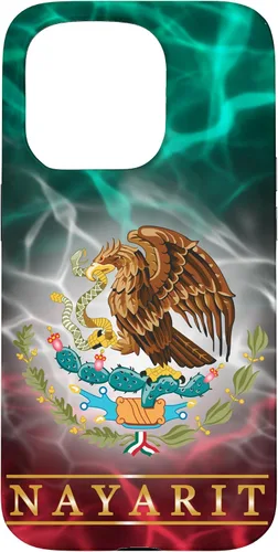 Vista 14 de Funda para iPhone 16 Nayarit con la bandera de México, funda orgullosa de las raíces mexicanas