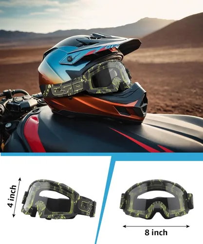 Vista 5 de CRG Sports Gafas de motocicleta ATV Dirt Bike Off Road Racing Motocross gafas para hombres, mujeres y adultos