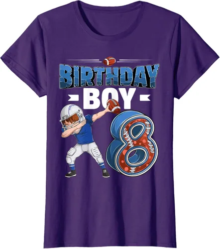 Vista 10 de Dabbing Boy - Camiseta de 8 años de fútbol americano americano, Negro, S