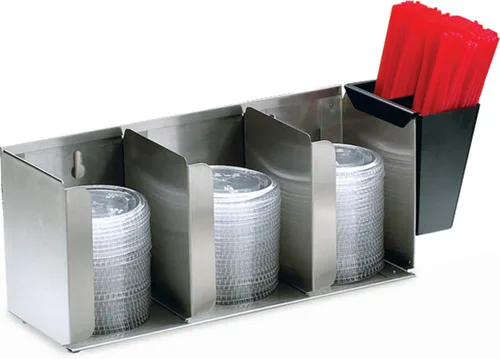 Vista 6 de San Jamar Organizador de tapa con divisores ajustables para restaurantes y comida rápida, plástico, 14.5 pulgadas, plateado