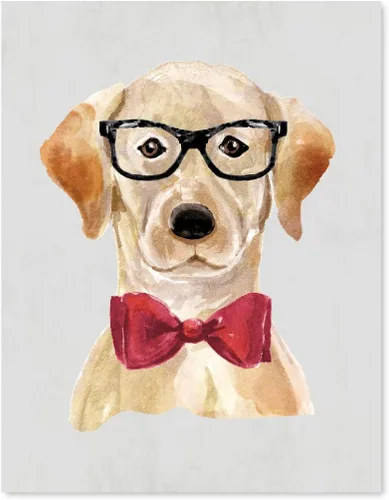 Vista 89 de Andaz Press Póster impreso para pared de perro, 8.5 x 11 pulgadas, Bulldog inglés con gafas negras, 1 paquete, regalo de cumpleaños de Navidad, sin