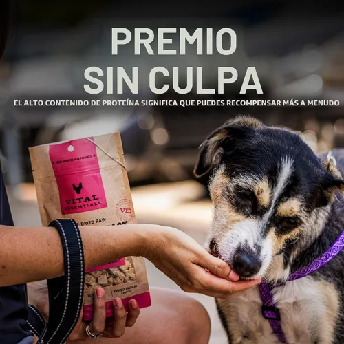 Vista 6 de Vital Essentials Golosinas para perros con corazones de pollo crudos