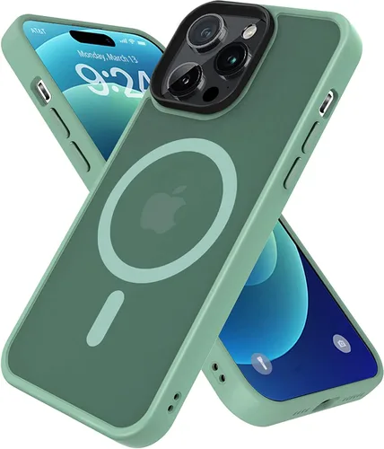Vista 10 de Funda para iPhone 14 ProMax, diseño verde militar para iPhone 14 Pro Max de 6.7 pulgadas, protección contra caídas de grado militar, compatible