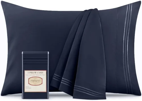 Vista 28 de Mellanni Fundas de almohada de lujo, extrasuaves, refrescantes, fundas de almohada de 12 piezas de la colección icónica, cierre de sobre