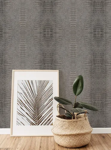 Vista 3 de Papel tapiz de cocodrilo para despegar y pegar (gris, paquete de 6 hojas, 2 x 9 pies)