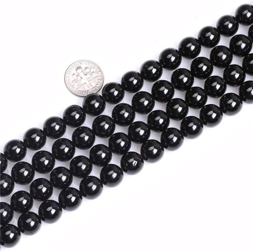 Vista 19 de JOE FOREMAN Cuentas de turmalina negra para hacer joyas, piedras preciosas naturales, semipreciosas, 0.079 in, redondas, facetadas de 15 pulgadas