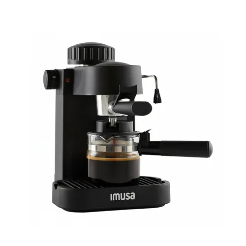 Vista 9 de IMUSA Cafetera eléctrica de capuchino espresso para 4 tazas, color negro