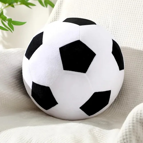 Vista 8 de Yousoontic Almohada de baloncesto de 10.8 pulgadas, cojín redondo esponjoso con forma de baloncesto, almohada de felpa para decoración de sofá