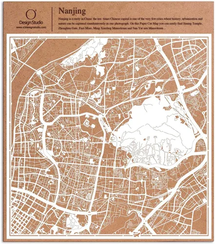 Vista 91 de O3 Design Studio Aberdeen - Mapa de papel cortado en papel blanco de 12 x 12 pulgadas