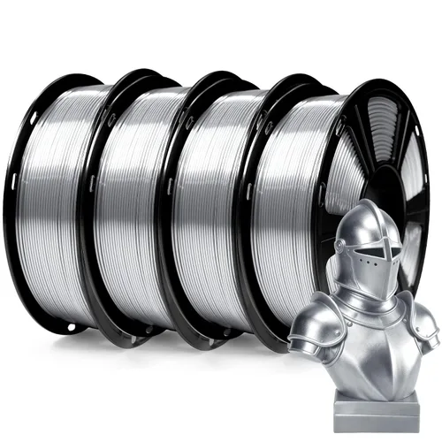 Vista 35 de GEEETECH Filamento PLA de color dorado sedoso de 0.069 libras, filamento de seda brillante para impresora 3D, carrete de 2.2 libras, precisión