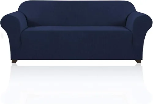 Vista 93 de PrinceDeco Funda elástica para sofá de 3 cojines, funda de sofá de tela jacquard de elastano de 1 pieza, funda universal antideslizante, protector