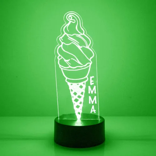 Vista 8 de MMS Food - Lámpara LED de luz nocturna, personalizada con tu nombre o texto, control remoto con 16 colores, 4 modos de luz, lámpara LED de regalo