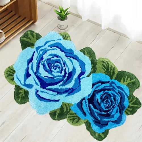 Vista 36 de USTIDE Tapete de baño de rosa esponjoso de 23.6 x 35.4 pulgadas, tapete de baño antideslizante para baño, cocina, sala de estar o dormitorio