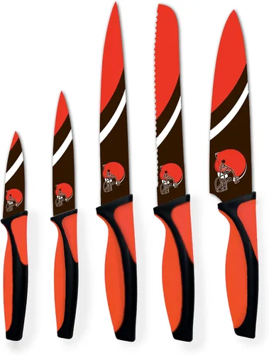 Vista 24 de The Sports Vault NFL Chicago Bears - Juego de cuchillos de cocina (5 piezas)