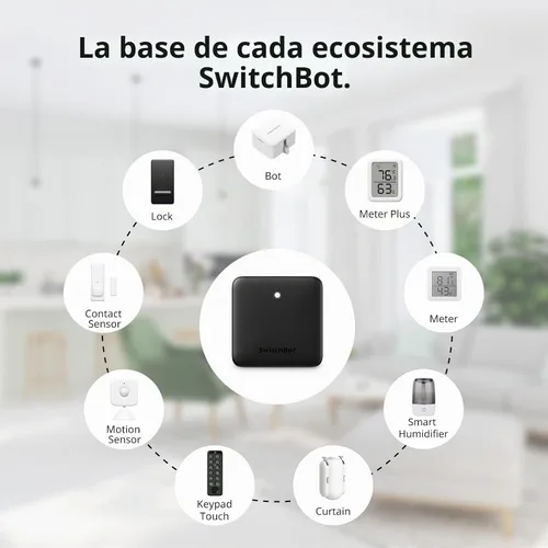 Vista 6 de SwitchBot Hub Mini control remoto inteligente - Control remoto universal IR, WiFi IR Blaster para TV, aire acondicionado, compatible con Alexa