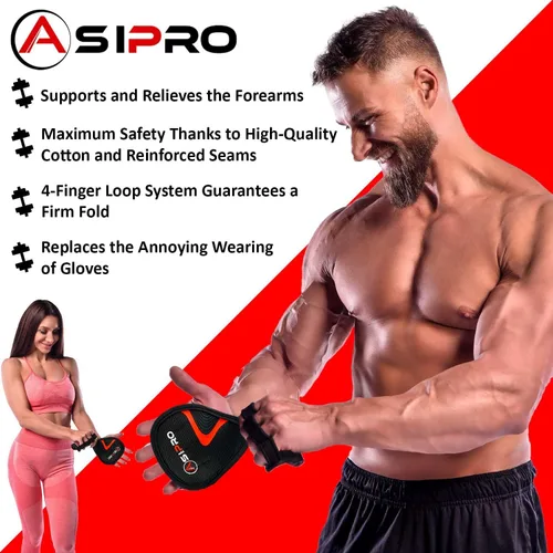 Vista 6 de Lifting Grips for Weight Lifting Alternative to Workout Gloves Women & Men Gift Gym Hand Grips Gym Grips Men & Women No Sweaty Gym Workout Gloves