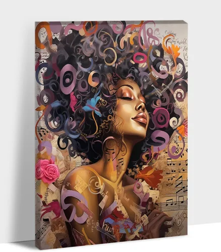 Vista 6 de Arte de pared afroamericano, decoración de rey y reina bailarín negro para sala de estar, arte de pareja de amor negro para dormitorio, lienzo