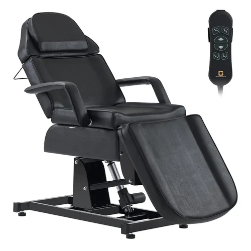 Vista 10 de BarberPub Cama facial totalmente eléctrica con 3 motores para esteticista, silla de tatuaje eléctrica para cliente, cama facial para esteticista