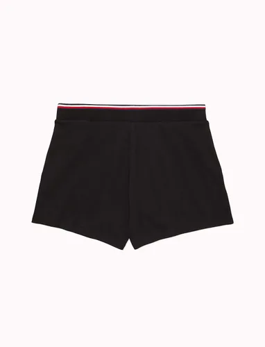 Vista 2 de Tommy Hilfiger Pantalones cortos de cintura alta adaptables para mujer con trabillas para dominar