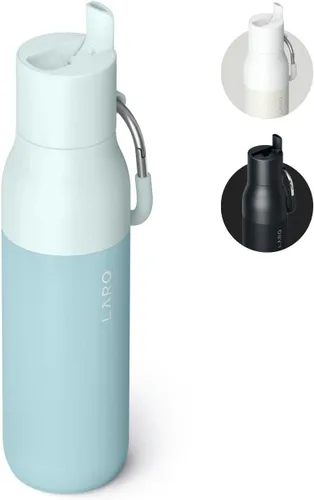Vista 12 de LARQ Botella con Tapa Flip Top de 17 oz - Botella de Agua Reutilizable y Aislada de Acero Inoxidable con Popote Sin BPA Para Deportes, Gimnasio