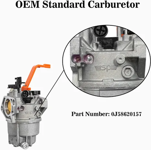 Vista 2 de Ensamble de Carburador fullas SP para Generador Portátil Generac GP7500 GP8000 GP8000E 420cc OEM Parte 0G8442A112