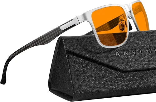 Vista 41 de ANYLUV Blue Light Glasses Men, Relieve Eyestrain and Eye Protection, Al-Mg Metal Computer Blue Light Blocking Glasses