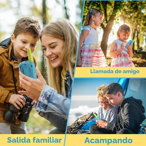 Vista 4 de Selieve Juguetes para niños y niñas de 3 a 12 años, Walkie Talkies para niños de 22 canales, juguete de radio de 2 vías con linterna LCD