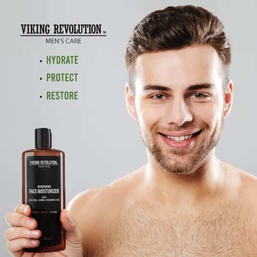 Vista 2 de Viking Revolution - Crema hidratante natural para el cuidado de la piel, crema/loción facial antiarrugas y antienvejecimiento, cuidado facial