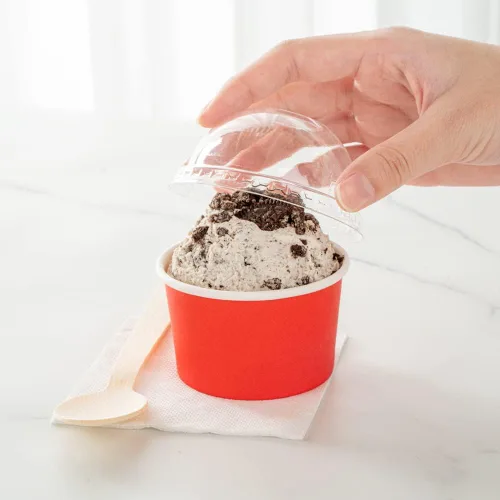Vista 12 de Solo tapas: tapas en forma de cúpula, 50 tapas de plástico transparente para tazas de Coppetta To Go de 3 onzas - Las tazas se venden por separado