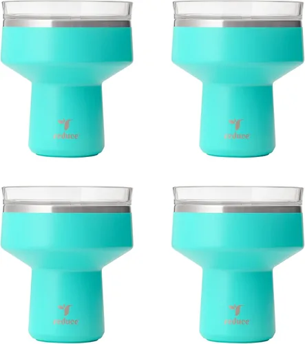 Vista 27 de Reduce Saltini - Vaso de cóctel de 16 onzas, vaso aislado de margarita con tapa, mantiene las bebidas frías durante 10 horas, alternativa al vaso