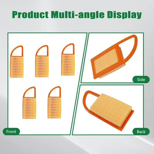 Vista 3 de Paquete de 5 filtros de aire 4282 141 0300 de repuesto para sopladores de mochila Stihl BR500 BR550 BR600