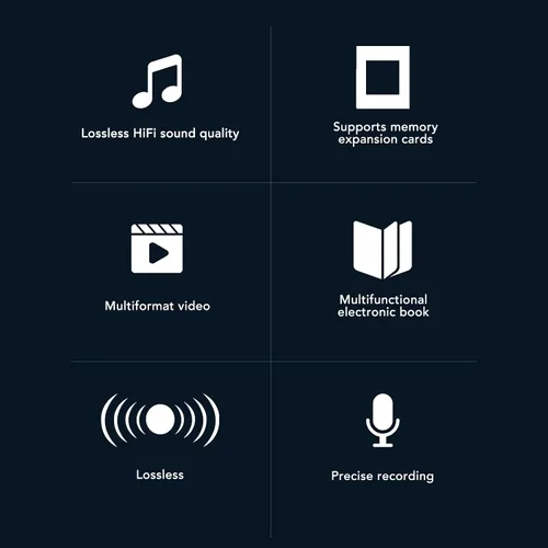 Vista 2 de Reproductor de MP3 con Bluetooth5.0, reproductor de música portátil de 1.8 pulgadas con clip trasero, altavoz integrado, radio FM, grabadora de voz