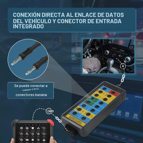 Vista 5 de OBD2 Breakout Box Diagnóstico Herramienta de escaneo para monitorear señales de protocolo/alimentación/tierra, monitor de protocolo OBDII