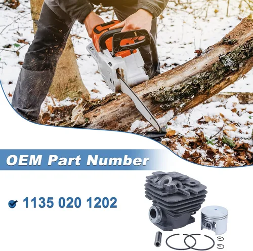 Vista 4 de Pistón de cilindro de 1.929 in con kit de junta de tambor de embrague para motosierra Stihl MS361