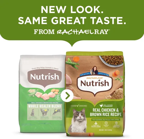 Vista 2 de Nutrish Comida seca para gatos, receta de pollo y arroz integral, bolsa